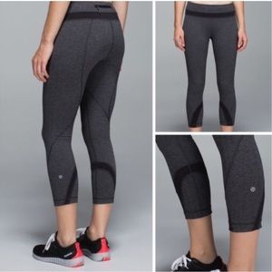 Lululemon Run Inspire Crop II Leggings - Giant Herringbone - Size 6 - Luxtreme